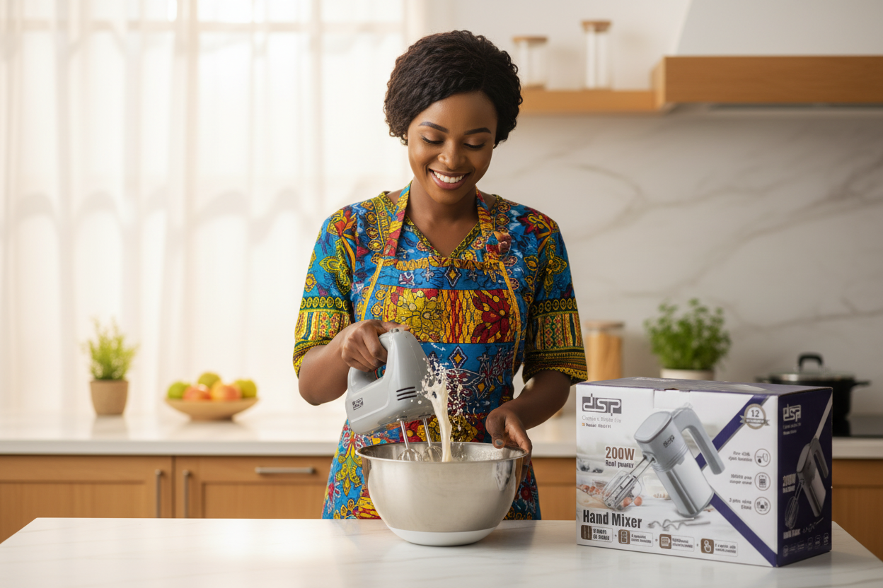 African Woman with DSP Mixer