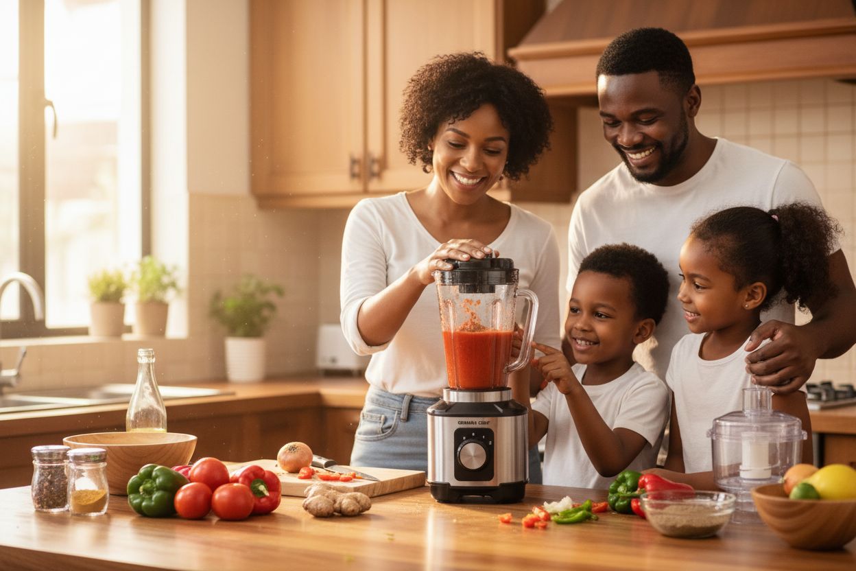African family blending together