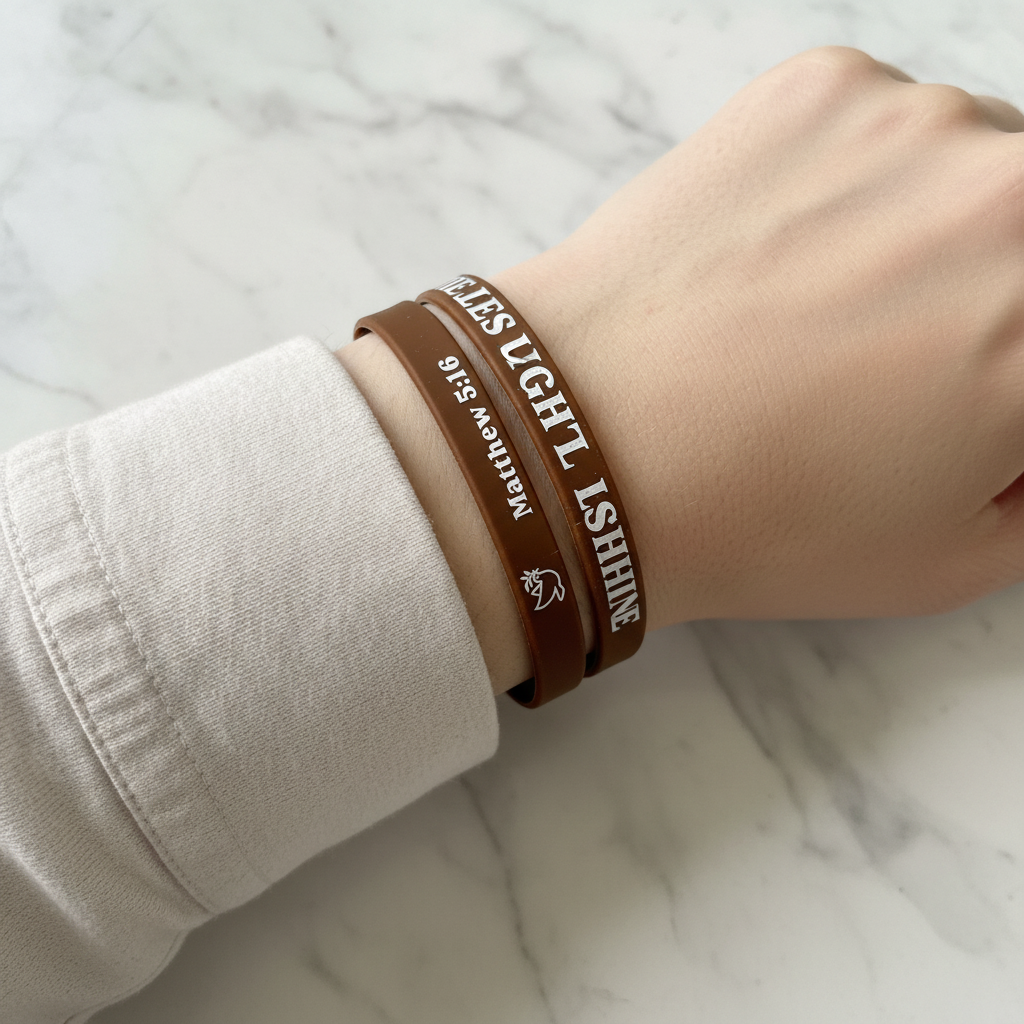 Brown Bracelets - White Marble Worn Shot