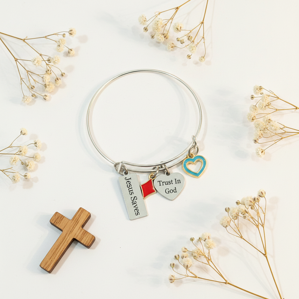 Cross and flowers