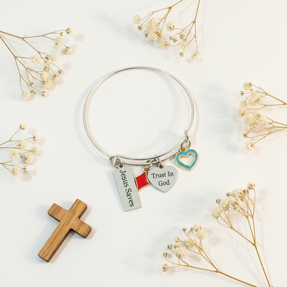 Cross and flowers