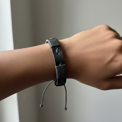 Dark Grey Cord Wrap - Worn Shot