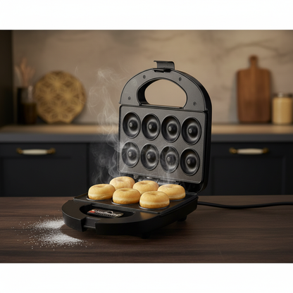 Donut Maker Open with Donuts