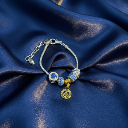 Silver Bracelet Extra Length with Charms