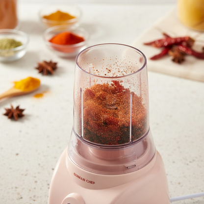 Grinder close-up with spices