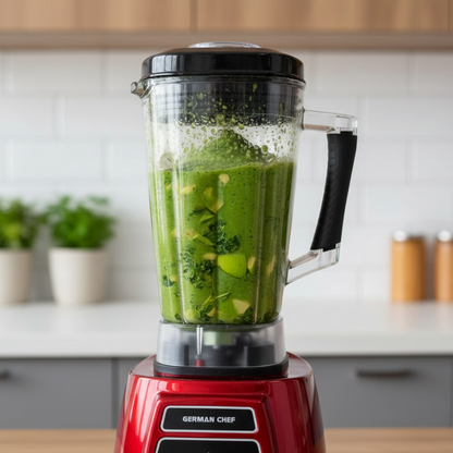 German Chef Blender Pro blending green smoothie