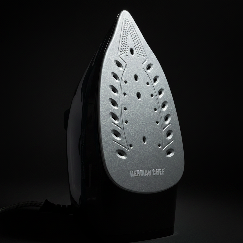 Iron soleplate close-up