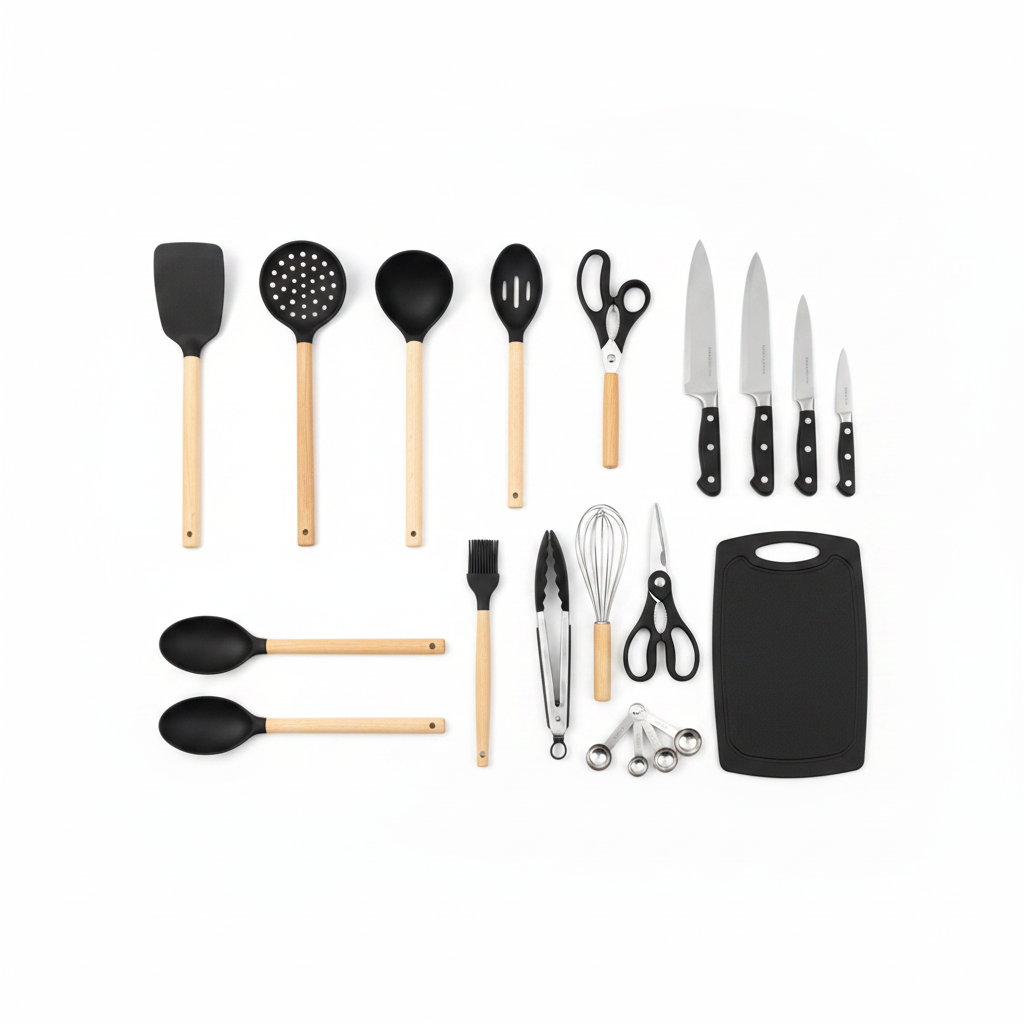 Kitchenware Set Flat Lay