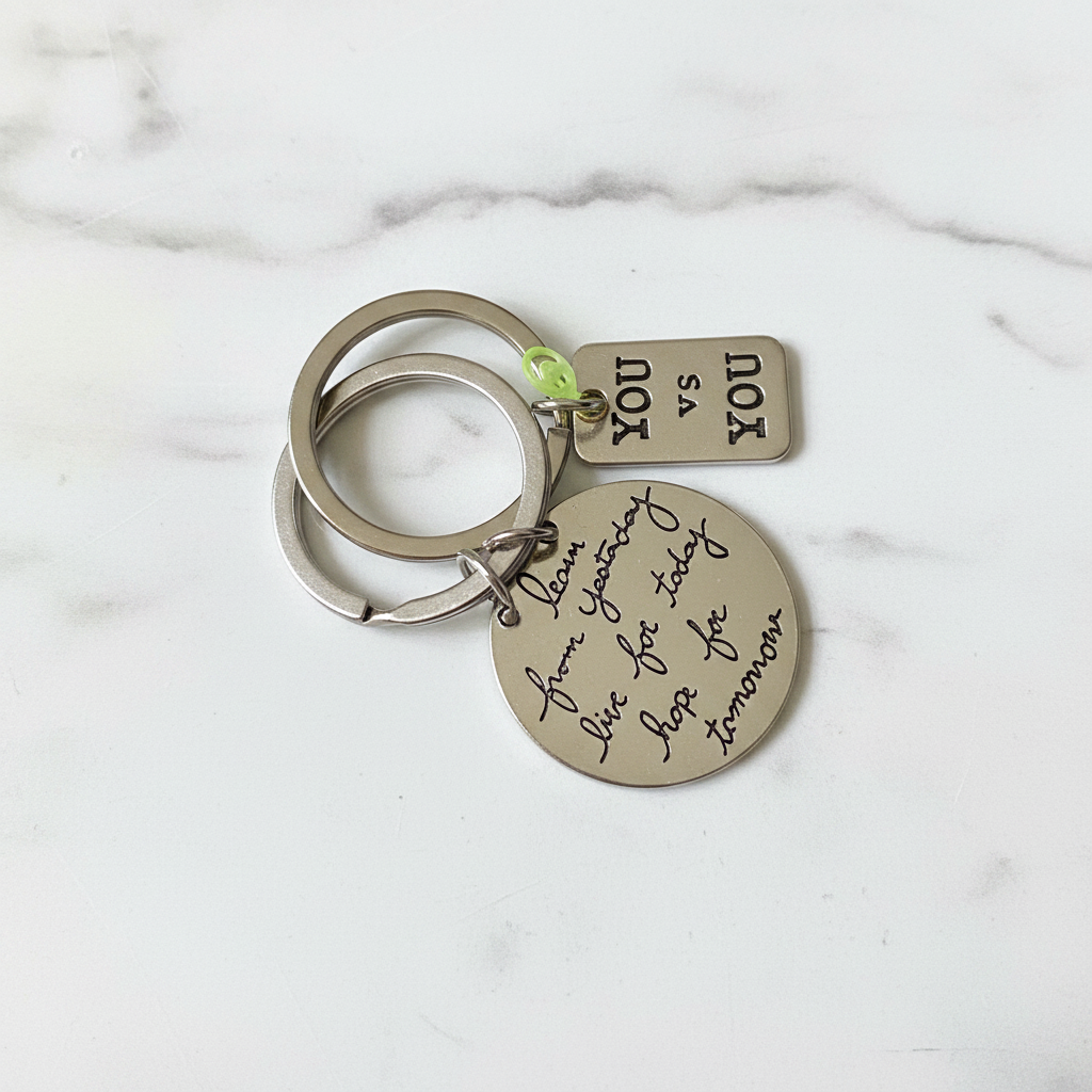 Learn from Yesterday Keychain