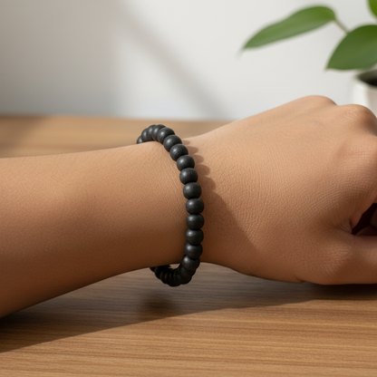 Matte Black Bracelet - Worn Shot