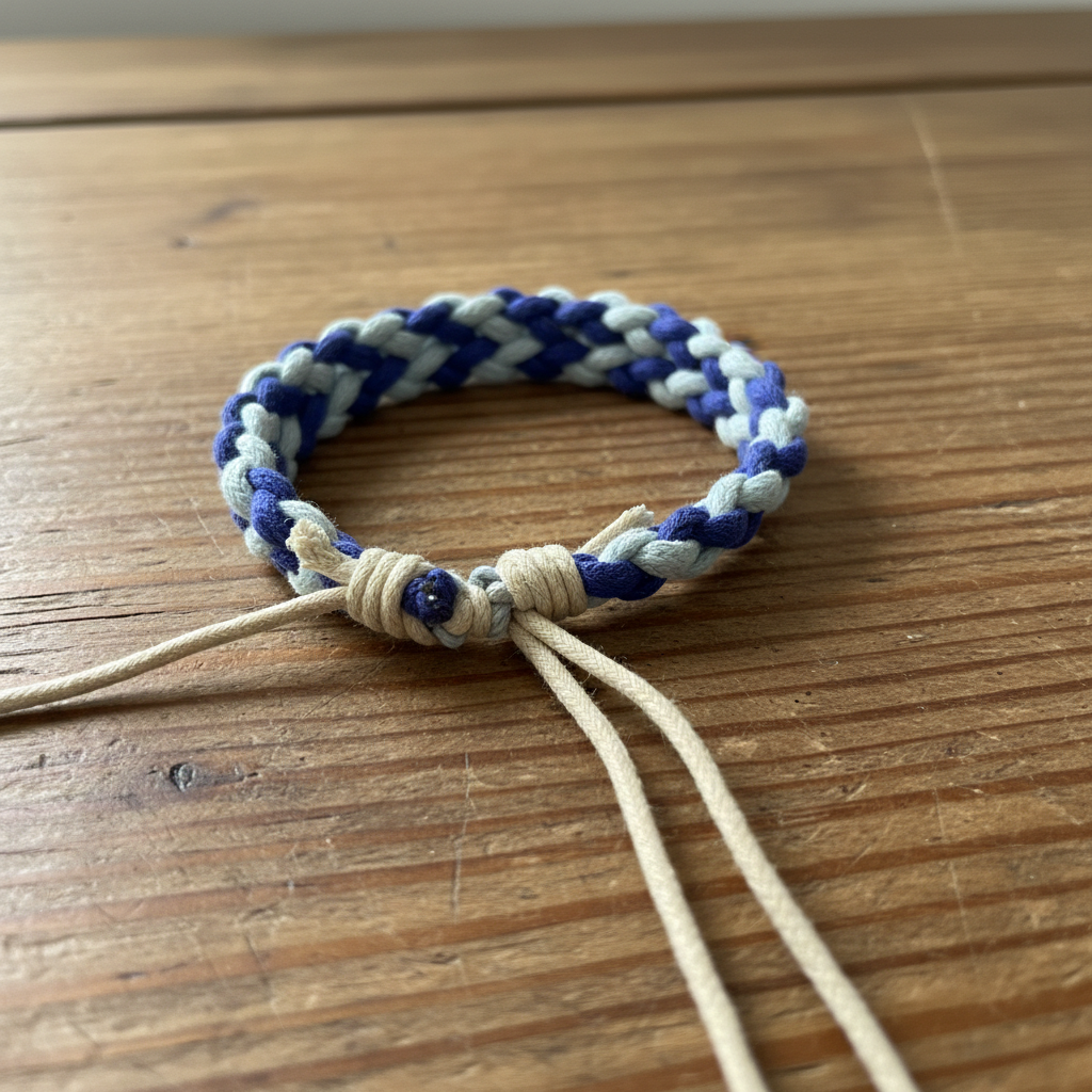 Navy White Braid - Product Shot