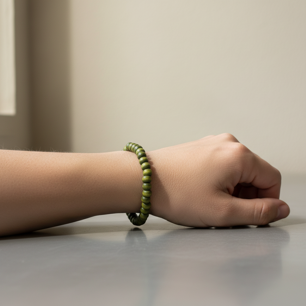 Olive Green Bracelet - Worn Shot
