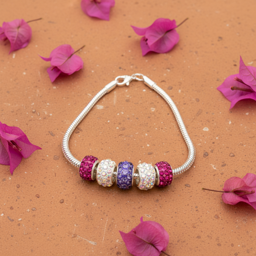 Pink purple bracelet