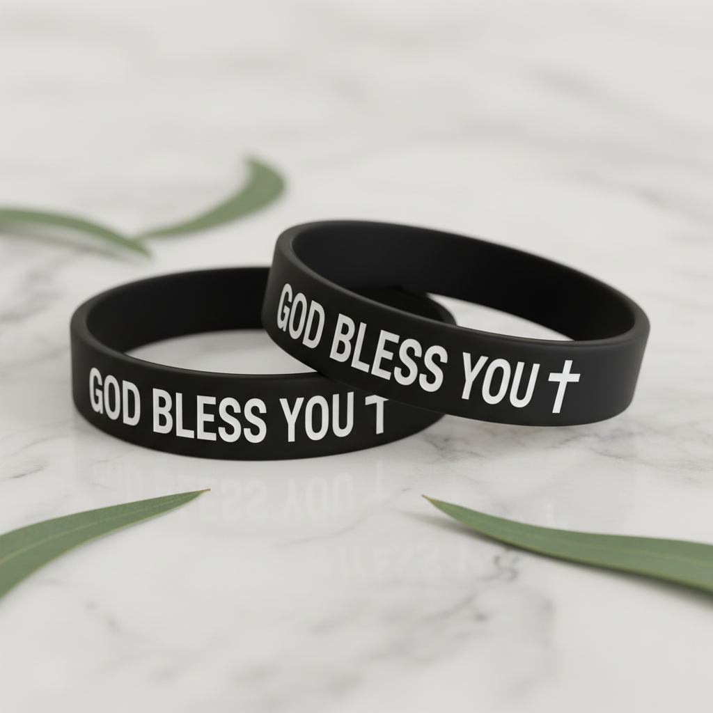 Two Black Bracelets - White Marble