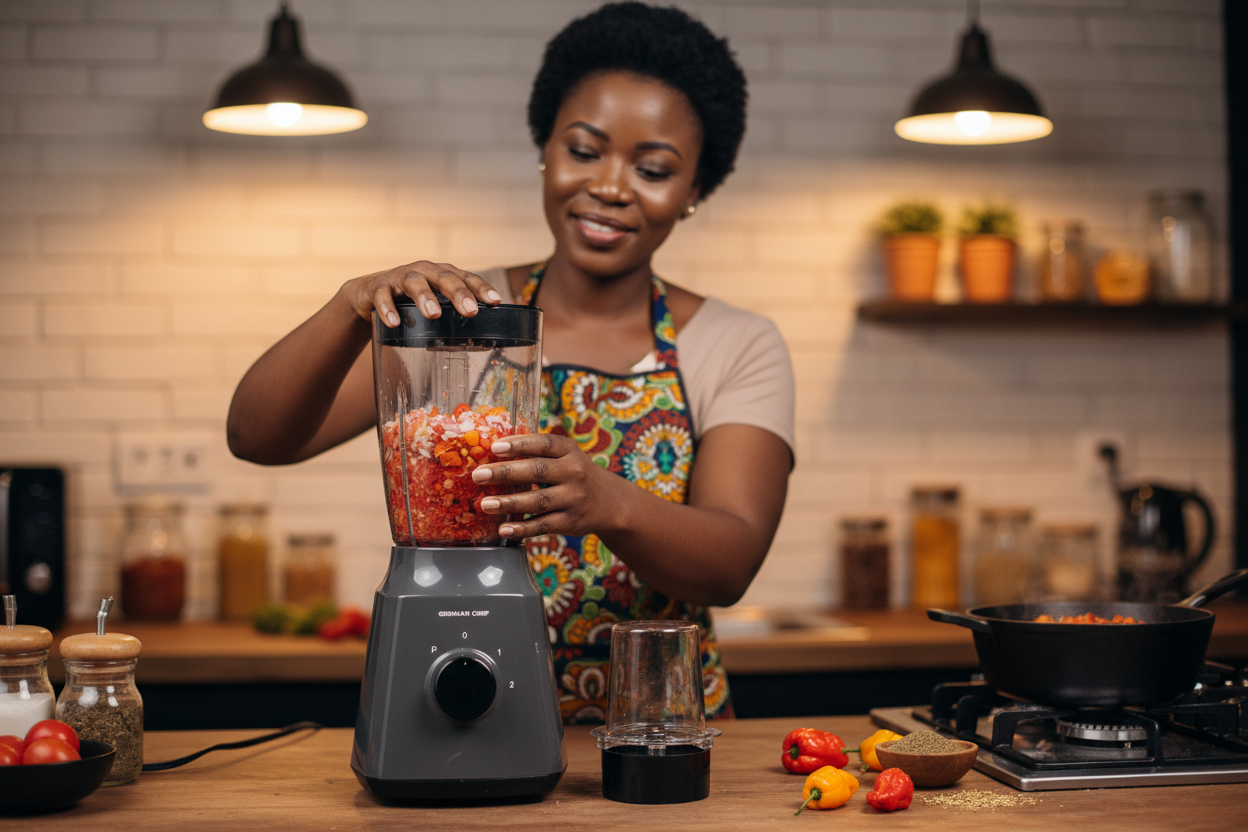 Woman grinding pepper