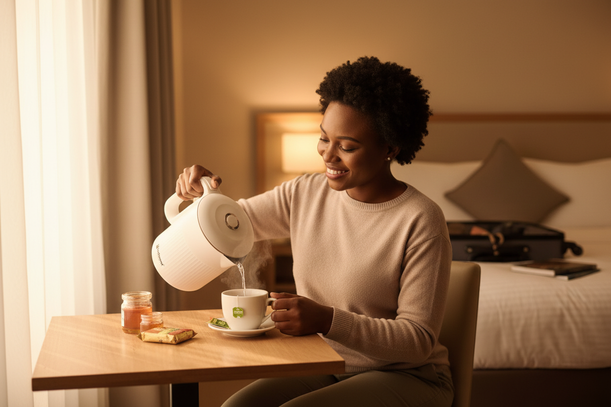 Woman Using HM-2560 Kettle