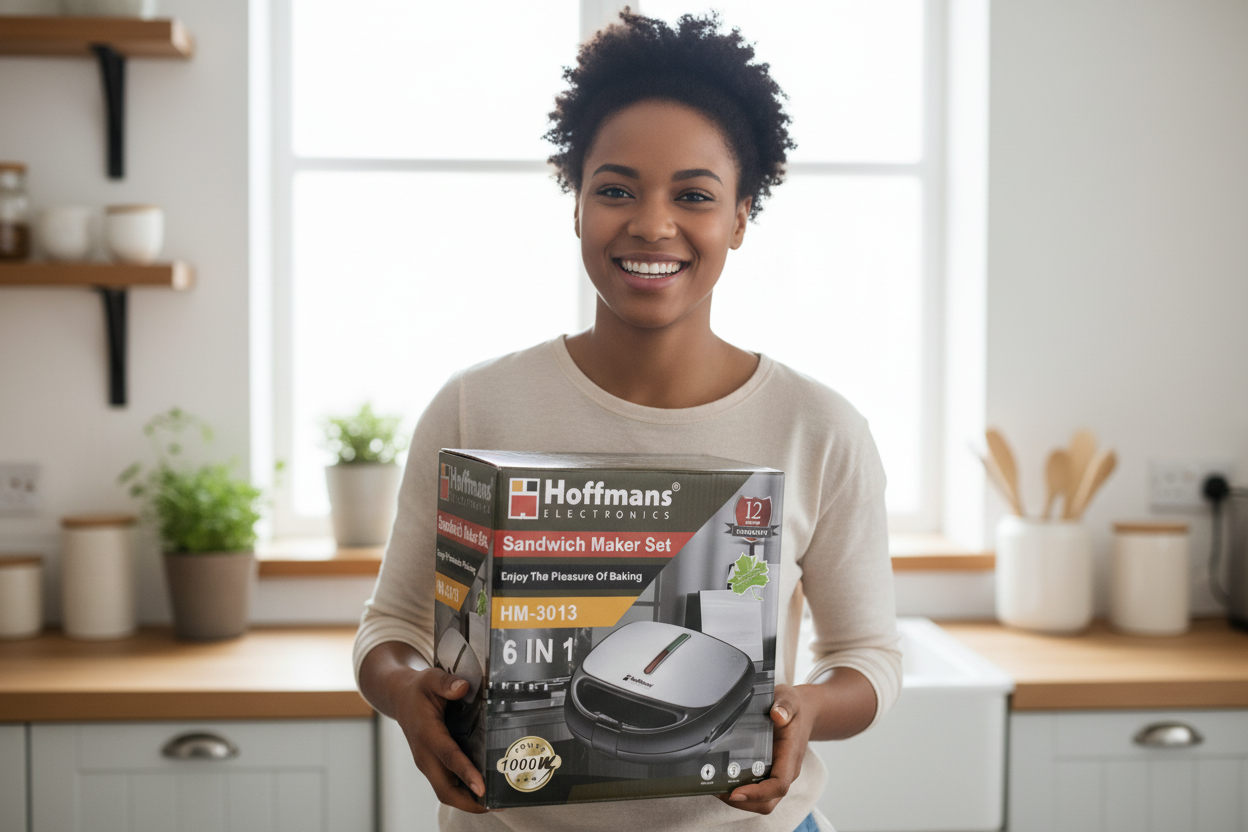 Woman with HM-3013 Box